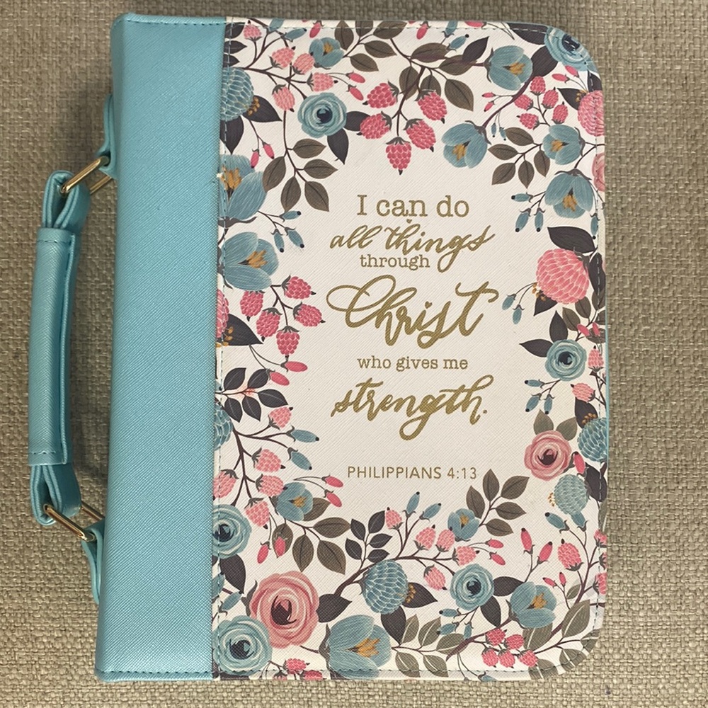 Bible Cover, never used because my Bible would not fit in it!